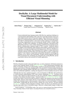 DocKylin: A Large Multimodal Model for Visual Document Understanding
  with Efficient Visual Slimming