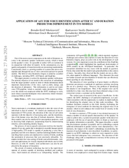 Application of ASV for Voice Identification after VC and Duration
  Predictor Improvement in TTS Models