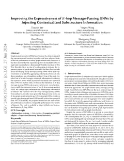 Improving the Expressiveness of $K$-hop Message-Passing GNNs by
  Injecting Contextualized Substructure Information