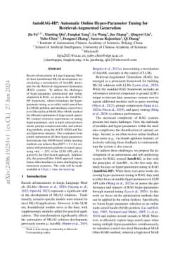 AutoRAG-HP: Automatic Online Hyper-Parameter Tuning for
  Retrieval-Augmented Generation