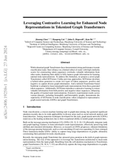 Leveraging Contrastive Learning for Enhanced Node Representations in
  Tokenized Graph Transformers