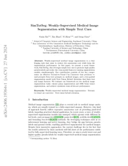 SimTxtSeg: Weakly-Supervised Medical Image Segmentation with Simple Text
  Cues
