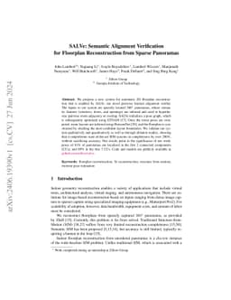 SALVe: Semantic Alignment Verification for Floorplan Reconstruction from
  Sparse Panoramas