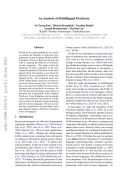 An Analysis of Multilingual FActScore