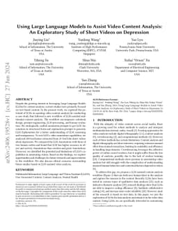 Harnessing LLMs for Automated Video Content Analysis: An Exploratory
  Workflow of Short Videos on Depression