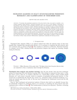 Filtration learning in exact multi-parameter persistent homology and
  classification of time-series data