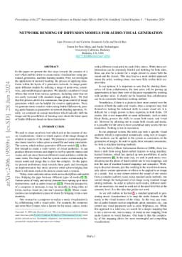 Network Bending of Diffusion Models for Audio-Visual Generation