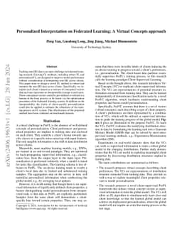 Personalized Interpretation on Federated Learning: A Virtual Concepts
  approach