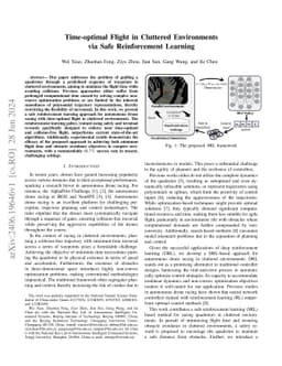 Time-optimal Flight in Cluttered Environments via Safe Reinforcement
  Learning