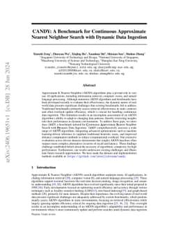 CANDY: A Benchmark for Continuous Approximate Nearest Neighbor Search
  with Dynamic Data Ingestion