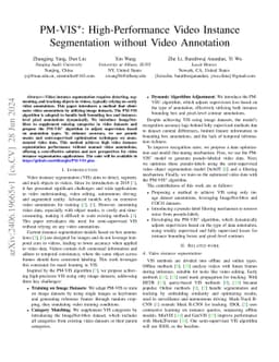 PM-VIS+: High-Performance Video Instance Segmentation without Video
  Annotation