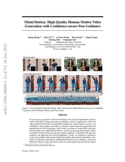 MimicMotion: High-Quality Human Motion Video Generation with
  Confidence-aware Pose Guidance