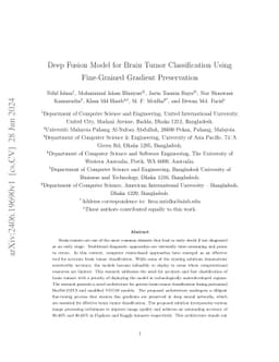 Deep Fusion Model for Brain Tumor Classification Using Fine-Grained
  Gradient Preservation