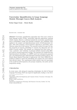 Uncertainty Quantification in Large Language Models Through Convex Hull
  Analysis