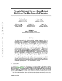 Towards Stable and Storage-efficient Dataset Distillation: Matching
  Convexified Trajectory
