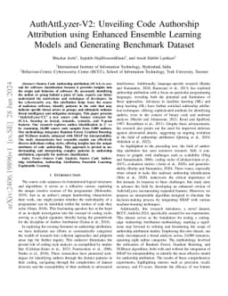 AuthAttLyzer-V2: Unveiling Code Authorship Attribution using Enhanced
  Ensemble Learning Models & Generating Benchmark Dataset