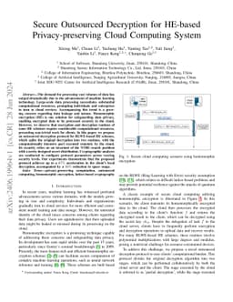 Secure Outsourced Decryption for FHE-based Privacy-preserving Cloud
  Computing