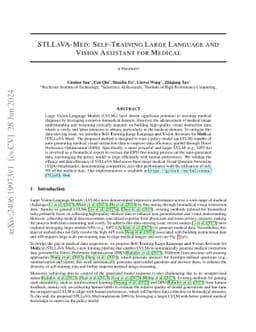 STLLaVA-Med: Self-Training Large Language and Vision Assistant for
  Medical