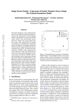 Single Parent Family: A Spectrum of Family Members from a Single
  Pre-Trained Foundation Model