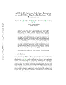 ASSR-NeRF: Arbitrary-Scale Super-Resolution on Voxel Grid for
  High-Quality Radiance Fields Reconstruction