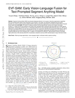 EVF-SAM: Early Vision-Language Fusion for Text-Prompted Segment Anything Model