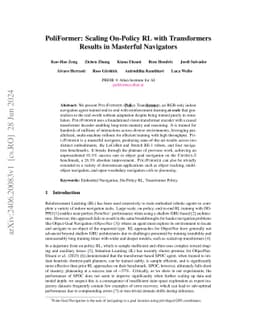 PoliFormer: Scaling On-Policy RL with Transformers Results in Masterful
  Navigators