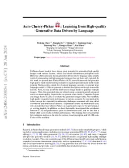 Auto Cherry-Picker: Learning from High-quality Generative Data Driven by Language