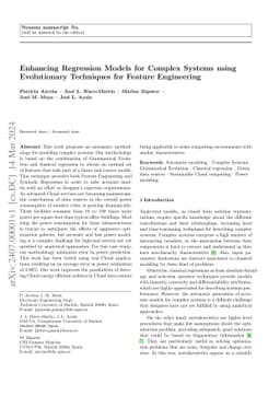 Enhancing Regression Models for Complex Systems Using Evolutionary
  Techniques for Feature Engineering