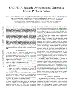 SAGIPS: A Scalable Asynchronous Generative Inverse Problem Solver
