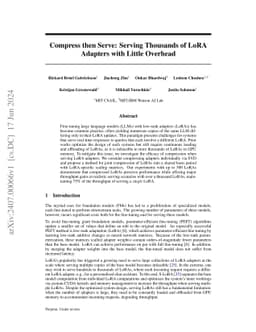 Compress then Serve: Serving Thousands of LoRA Adapters with Little Overhead