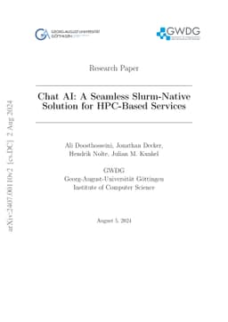 Chat AI: A Seamless Slurm-Native Solution for HPC-Based Services