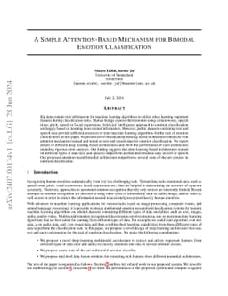 A Simple Attention-Based Mechanism for Bimodal Emotion Classification