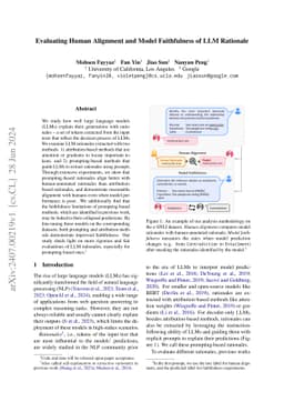 Evaluating Human Alignment and Model Faithfulness of LLM Rationale