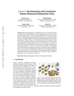 PerAct2: Benchmarking and Learning for Robotic Bimanual Manipulation
  Tasks