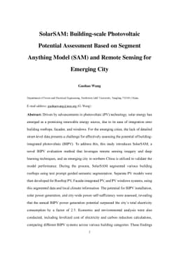 SolarSAM: Building-scale Photovoltaic Potential Assessment Based on
  Segment Anything Model (SAM) and Remote Sensing for Emerging City
