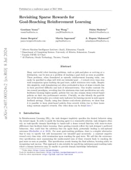 Revisiting Sparse Rewards for Goal-Reaching Reinforcement Learning