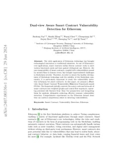 Dual-view Aware Smart Contract Vulnerability Detection for Ethereum