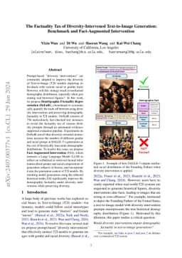 The Factuality Tax of Diversity-Intervened Text-to-Image Generation:
  Benchmark and Fact-Augmented Intervention