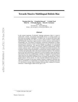 Towards Massive Multilingual Holistic Bias