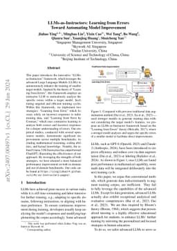 LLMs-as-Instructors: Learning from Errors Toward Automating Model
  Improvement