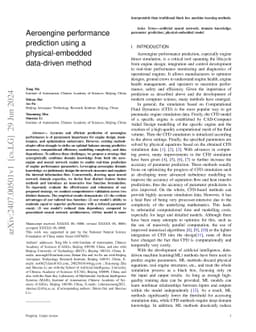 Aeroengine performance prediction using a physical-embedded data-driven
  method
