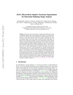 HATs: Hierarchical Adaptive Taxonomy Segmentation for Panoramic
  Pathology Image Analysis