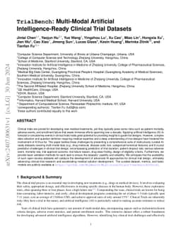 TrialBench: Multi-Modal Artificial Intelligence-Ready Clinical Trial
  Datasets