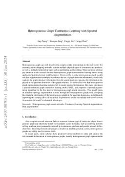Heterogeneous Graph Contrastive Learning with Spectral Augmentation