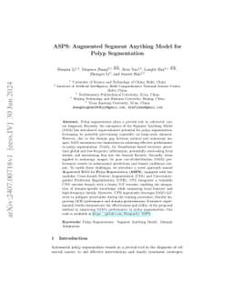 ASPS: Augmented Segment Anything Model for Polyp Segmentation