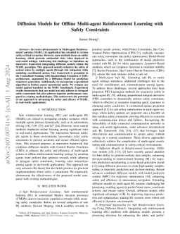 Diffusion Models for Offline Multi-agent Reinforcement Learning with
  Safety Constraints