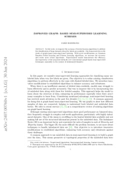 Improved Graph-based semi-supervised learning Schemes