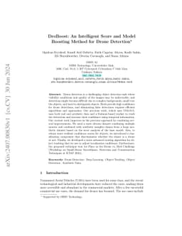 DroBoost: An Intelligent Score and Model Boosting Method for Drone
  Detection