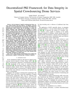 Decentralized PKI Framework for Data Integrity in Spatial Crowdsourcing
  Drone Services