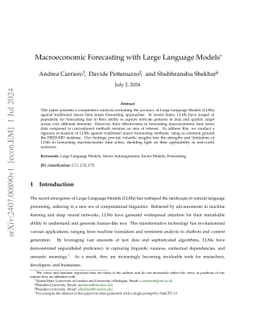 Macroeconomic Forecasting with Large Language Models